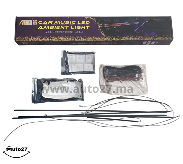 Kit LED Ambiance Intérieur Voiture A80 64 couleurs STD
