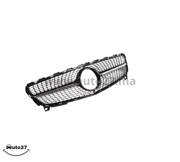CALANDRE DIAMANT NOIR ET CHROME MERCEDES CLASSE A W176 PHASE 2 DE 08/2015 A 2018