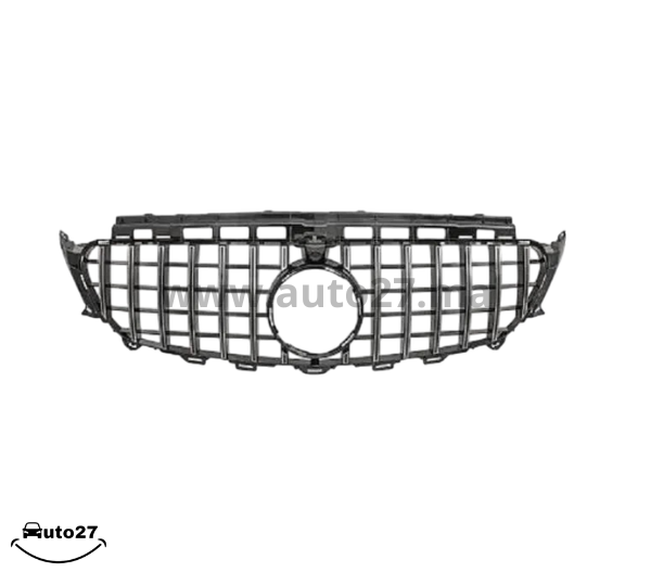 CALANDRE CHROME NOIR POUR MERCEDES CLASSE E 220 - 500 DE TYPE W213 DE 2016 A 2018.