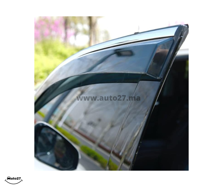 Deflecteur Auto Déflecteurs d'air avec bordure en inox sur mesure ( choisissez votre m ...