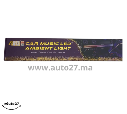 Kit LED Ambiance Intérieur Voiture A80 64 couleurs STD