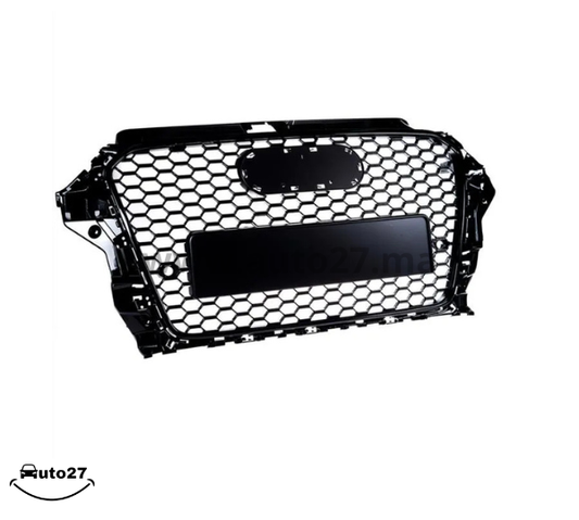 CALANDRE NOIR BRILLANT LOOK RS3 POUR AUDI A3 8V PHASE 1 DE 04/2012 A 04/2016