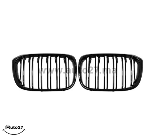 CALANDRE, POUR X3 G01 2018-2021 X4 G02 2019-2021 NOIR BRILLANT