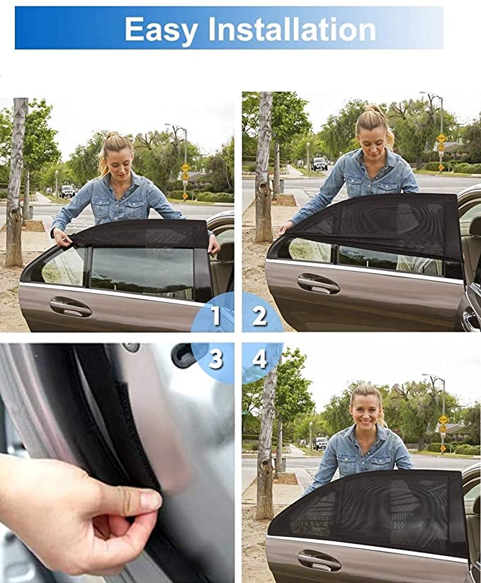 Pare Soleil Voiture arrière , Chaussette, 2 pièces STD